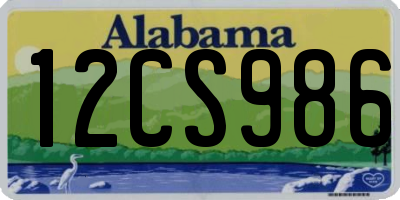 AL license plate 12CS986