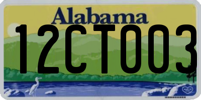 AL license plate 12CT003