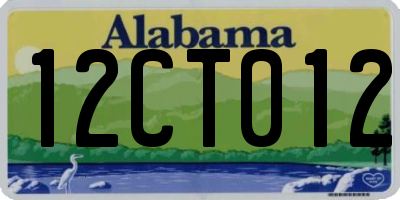 AL license plate 12CT012
