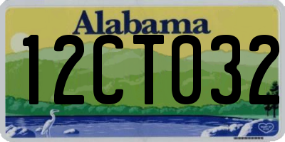 AL license plate 12CT032