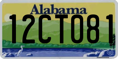 AL license plate 12CT081