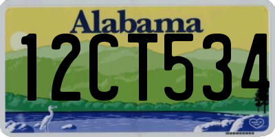AL license plate 12CT534