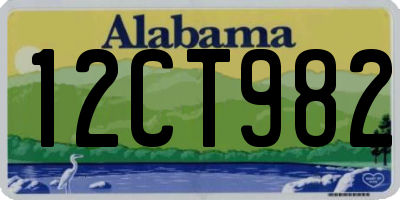 AL license plate 12CT982