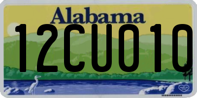 AL license plate 12CU010