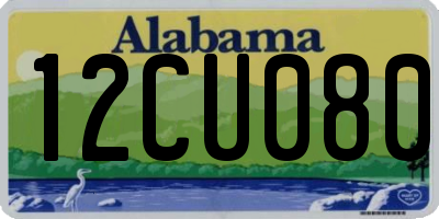 AL license plate 12CU080