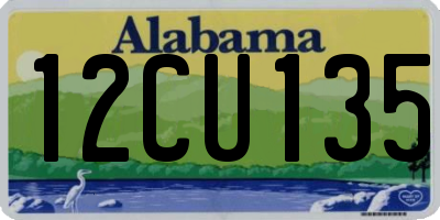 AL license plate 12CU135