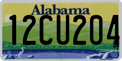 AL license plate 12CU204