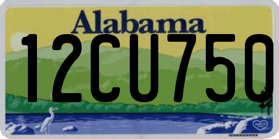 AL license plate 12CU750