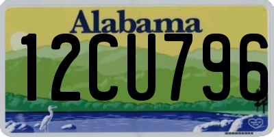 AL license plate 12CU796