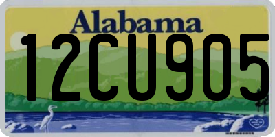 AL license plate 12CU905