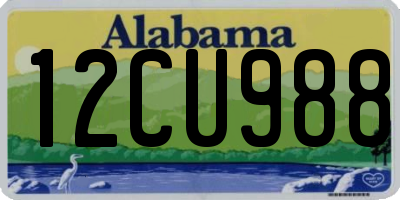 AL license plate 12CU988