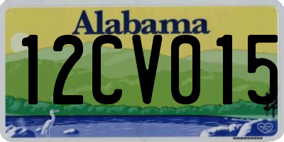AL license plate 12CV015