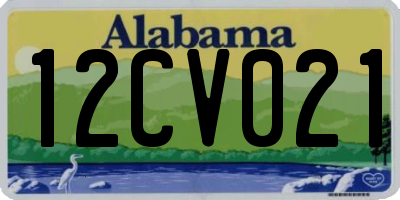 AL license plate 12CV021