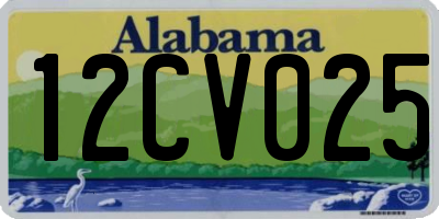 AL license plate 12CV025