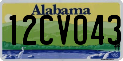 AL license plate 12CV043