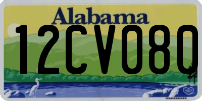 AL license plate 12CV080