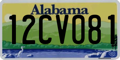 AL license plate 12CV081