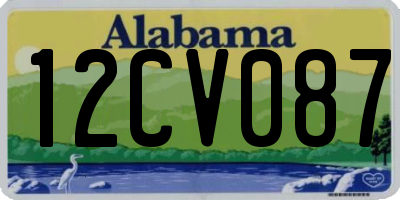 AL license plate 12CV087