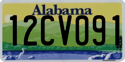 AL license plate 12CV091