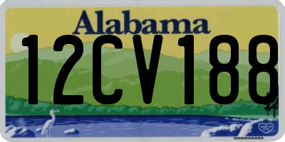 AL license plate 12CV188