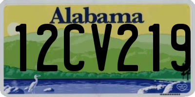 AL license plate 12CV219