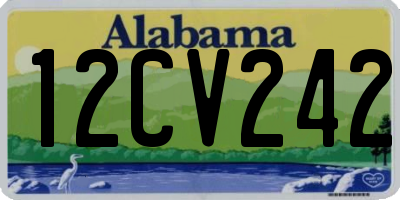 AL license plate 12CV242