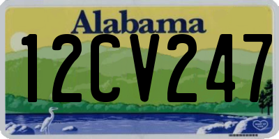 AL license plate 12CV247