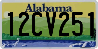 AL license plate 12CV251