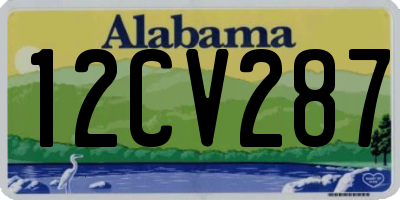 AL license plate 12CV287