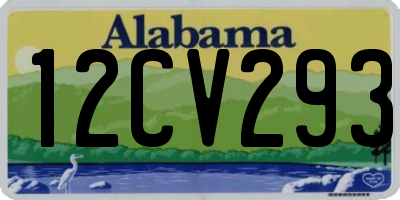 AL license plate 12CV293