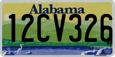 AL license plate 12CV326