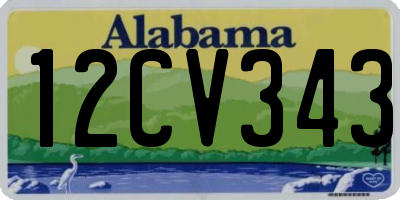 AL license plate 12CV343