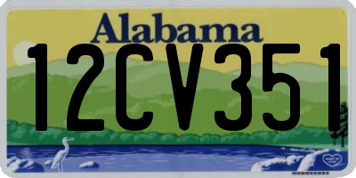AL license plate 12CV351