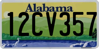AL license plate 12CV357