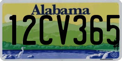 AL license plate 12CV365