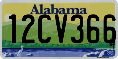 AL license plate 12CV366