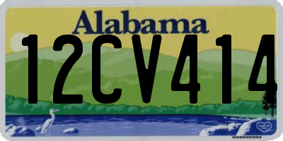AL license plate 12CV414