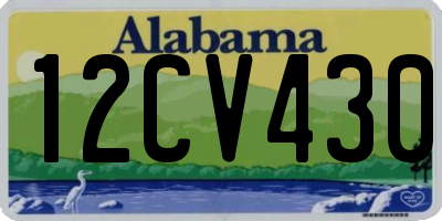 AL license plate 12CV430