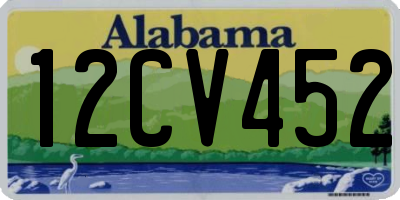 AL license plate 12CV452
