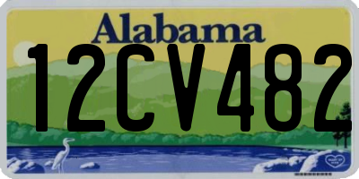 AL license plate 12CV482