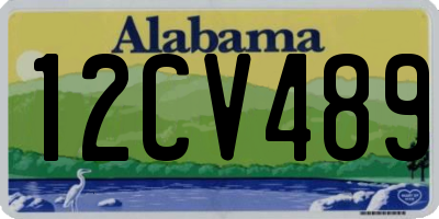 AL license plate 12CV489