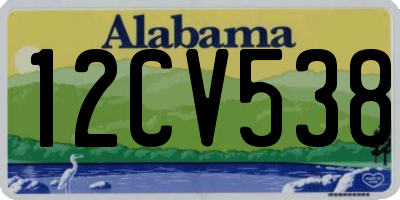 AL license plate 12CV538
