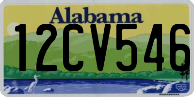 AL license plate 12CV546