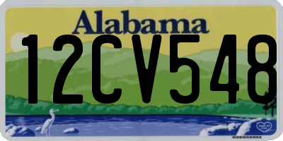 AL license plate 12CV548
