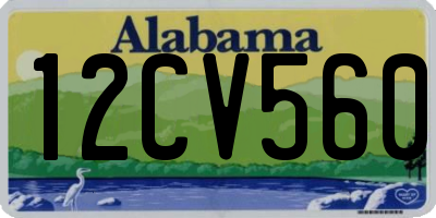 AL license plate 12CV560