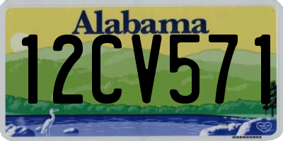 AL license plate 12CV571
