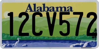 AL license plate 12CV572
