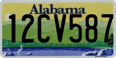 AL license plate 12CV587