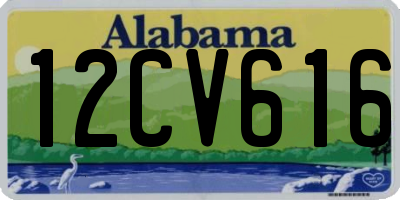 AL license plate 12CV616