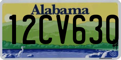 AL license plate 12CV630